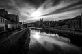 The River Jihlava in TÃâ¢ebÃÂ­ÃÂ Royalty Free Stock Photo